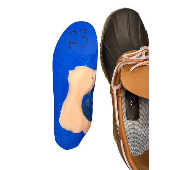 LL Bean USA Rubber Moccasin Bean Boots US 9N Leather Rubber Gum Sole 175061 - Picture 11 of 11